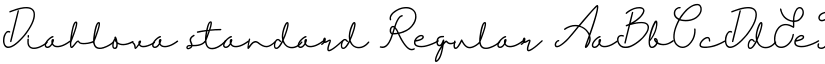 Diahlova standard Regular font