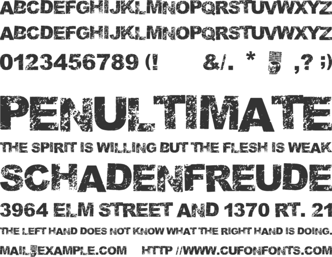 Terremoto font preview