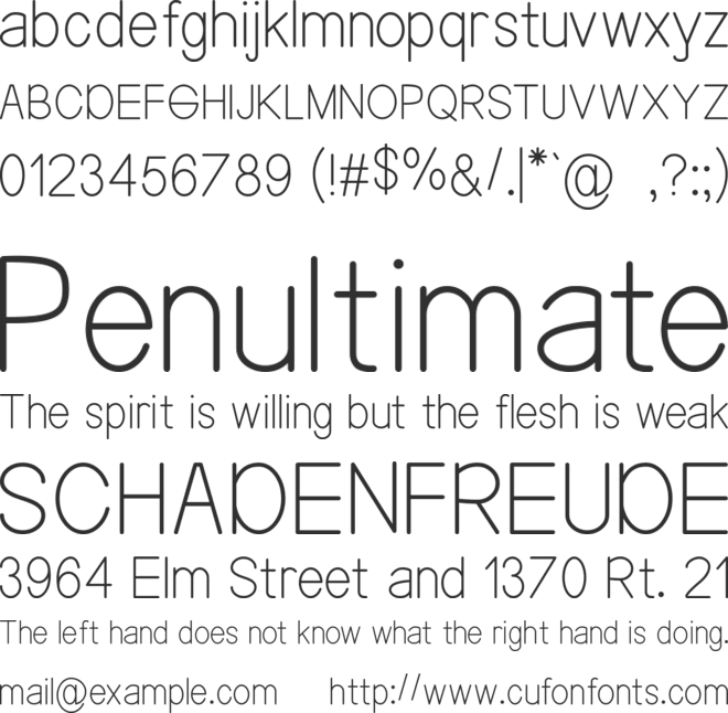 NENNAS font preview