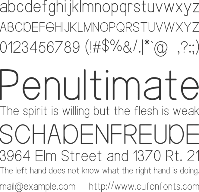 NENNAS font preview