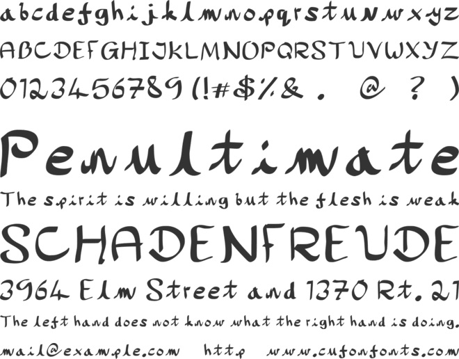 Excuse Me font preview