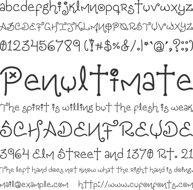 The Genesis font preview