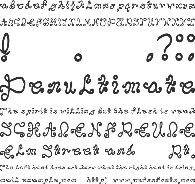 Gores font preview