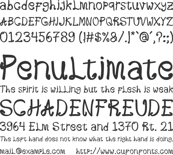 Attazack font preview