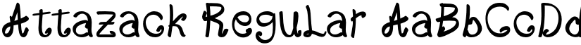 Attazack Regular font