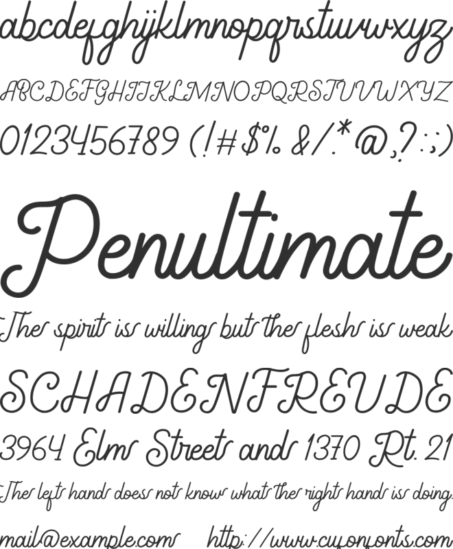 Gathenbury Typeface font preview