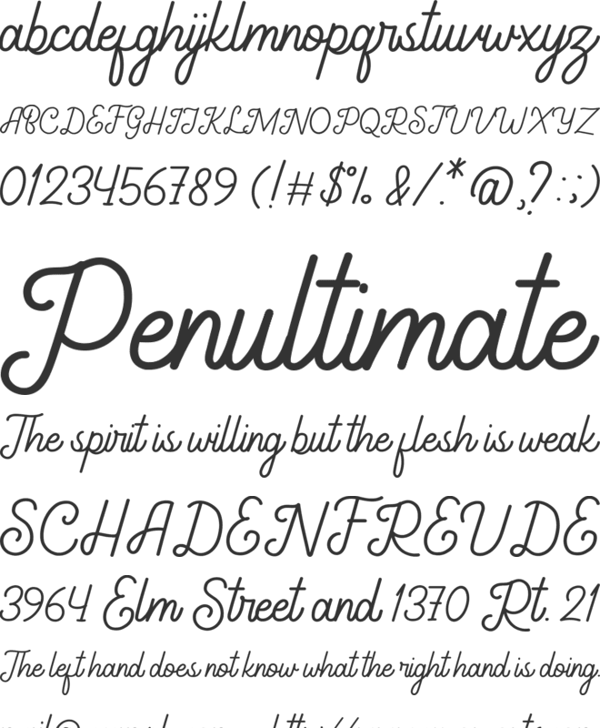 Gathenbury Typeface font preview