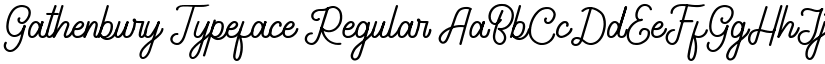 Gathenbury Typeface Regular font