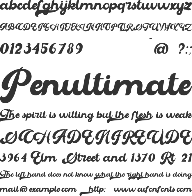 The Matesih font preview