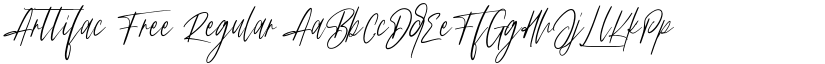 Arttifac Free Regular font