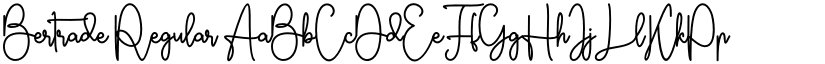 Bertrade Regular font
