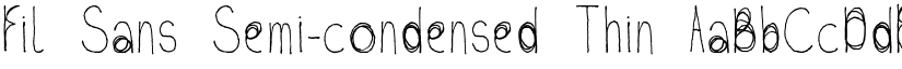 Fil Sans Semi-condensed Thin font