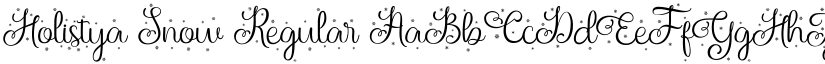 Holistya Snow Regular font
