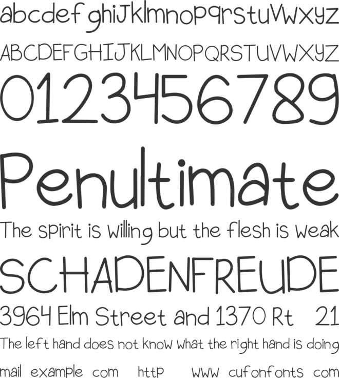 Happy Little Soul font preview