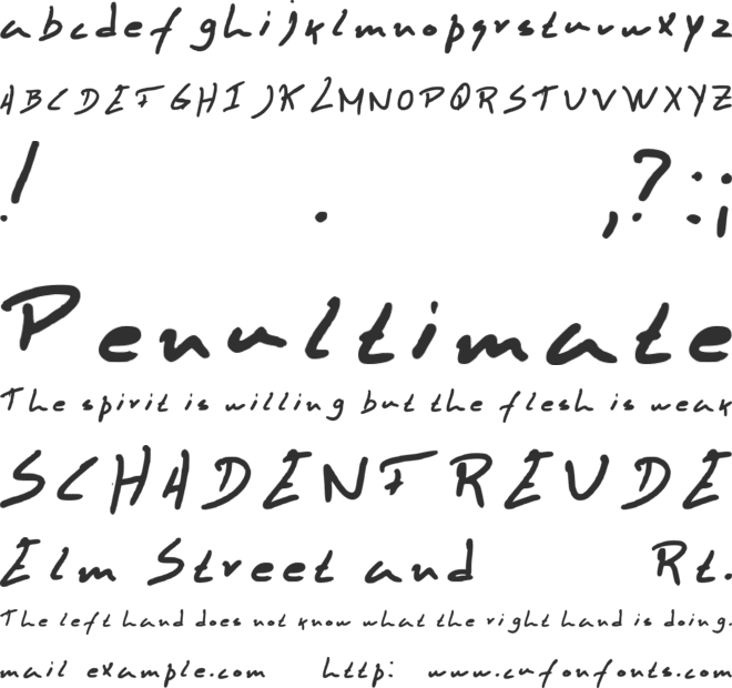 Marco_handwrite font preview