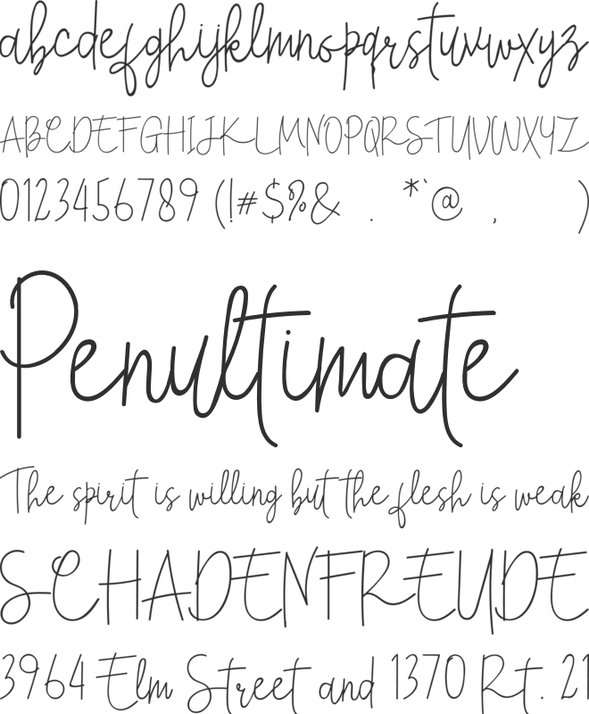 Eighties Signature font preview