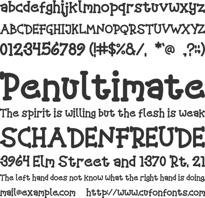 East Djakarta font preview