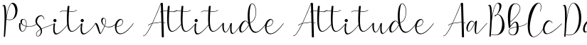 Positive Attitude Attitude font