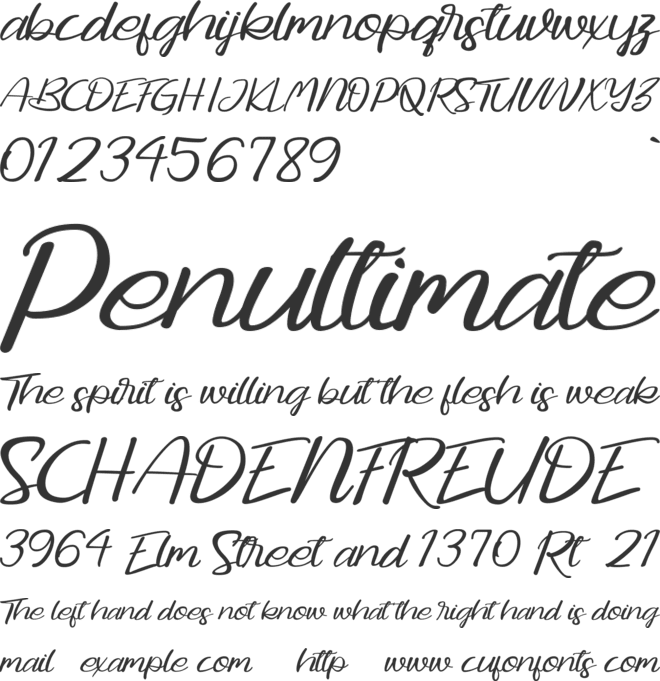 Michelline font preview