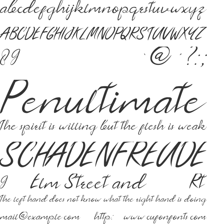 Almeera font preview