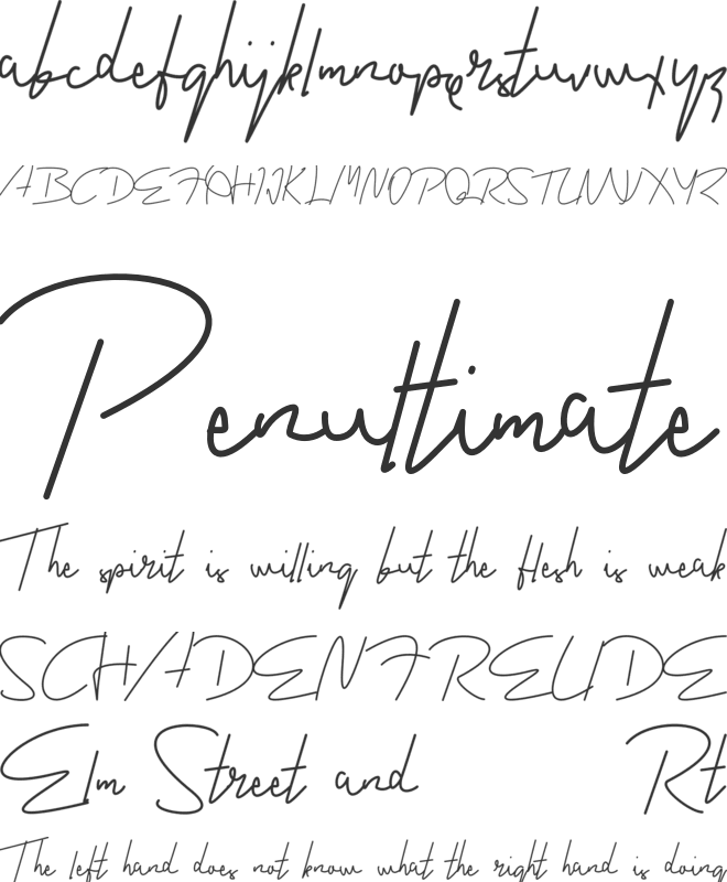 Childish Signature font preview