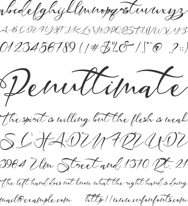 Ramovia font preview