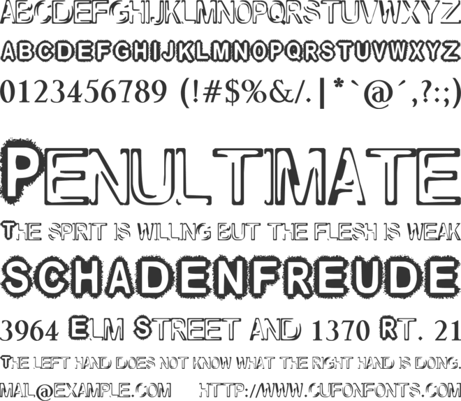 Raslani und so weiter font preview