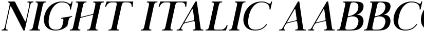 Night Italic font