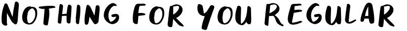 Nothing For You Regular font