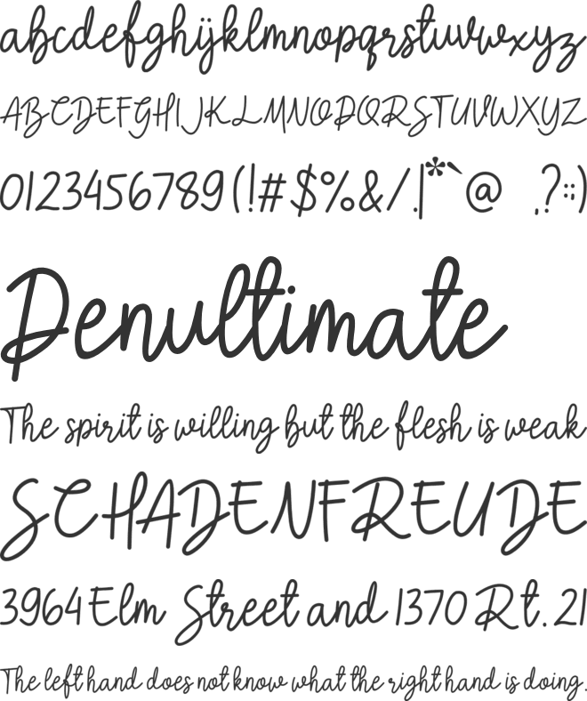 Crellia font preview