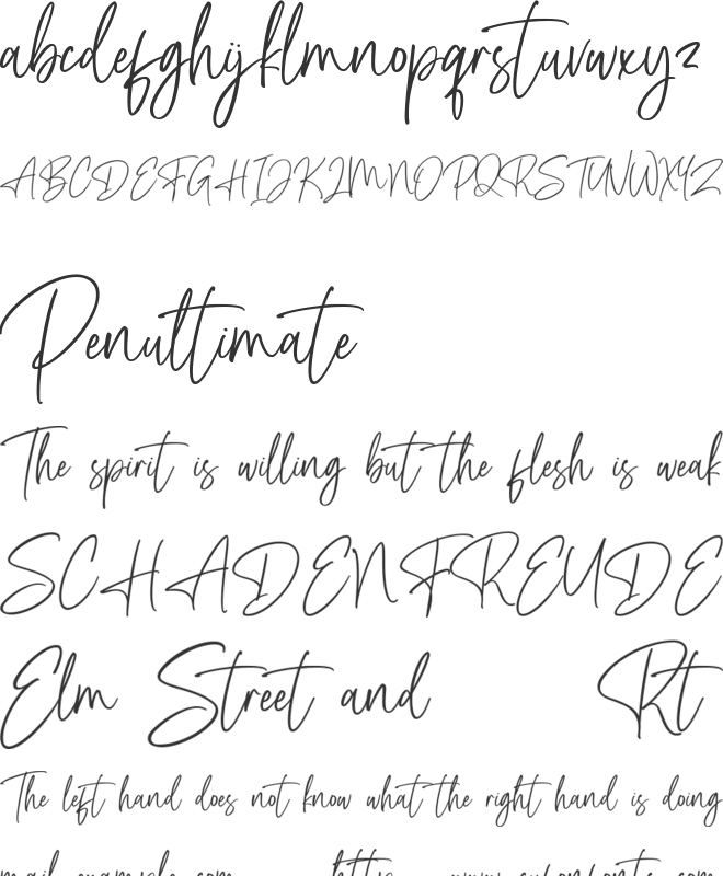 Dioksiany font preview