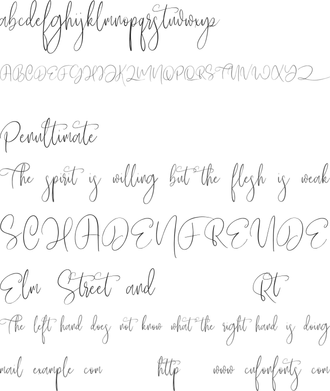 Mistari Free font preview