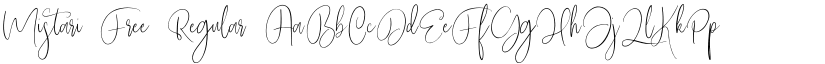 Mistari Free Regular font