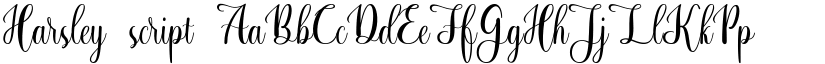 Harsley script font