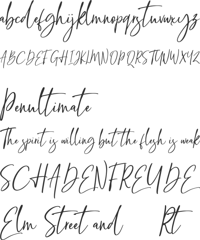 Mellyana font preview