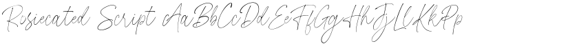Rosiecated Script font