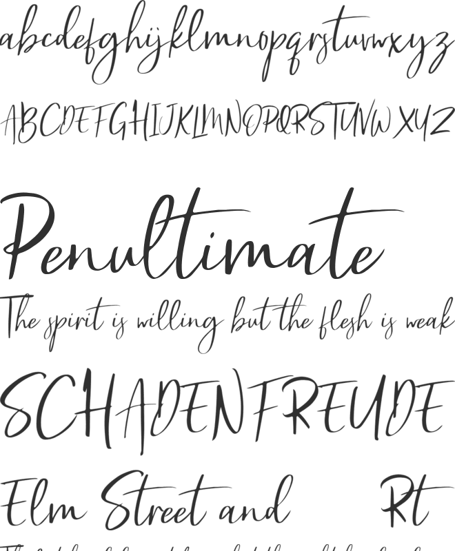 Bethany font preview