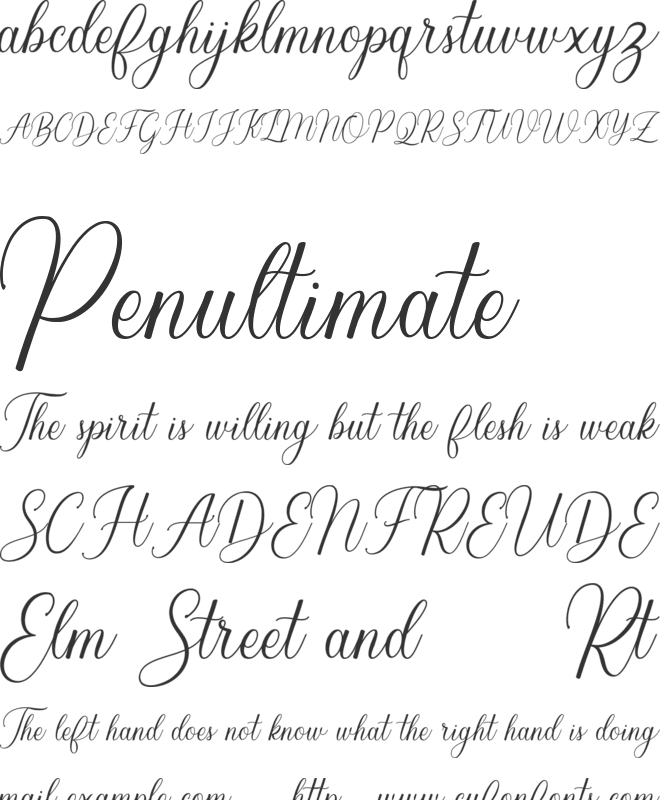 Balestya normal font preview
