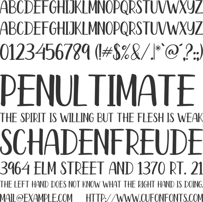 Heathens Sans font preview