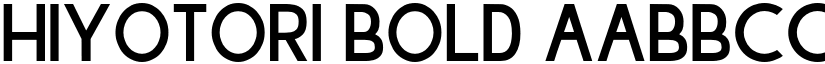 Hiyotori Bold font
