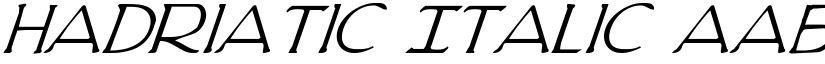 Hadriatic Italic font