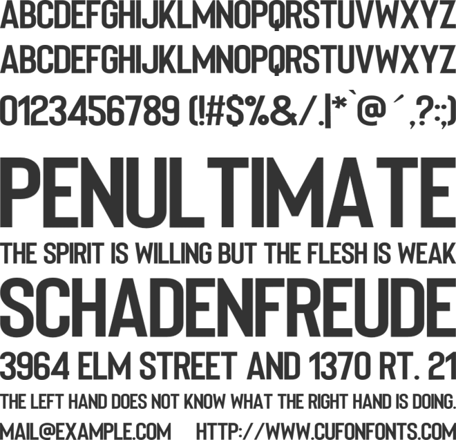 Bartenique font preview
