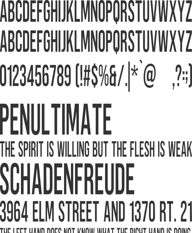 Sans Fransisco font preview