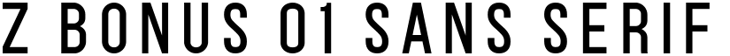 Z BONUS 01 SANS SERIF font