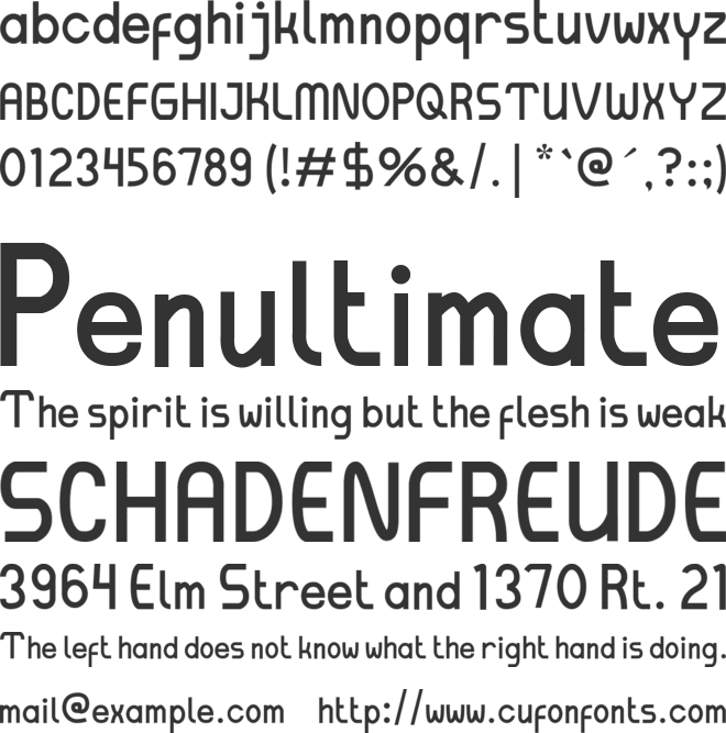 Incloud font preview