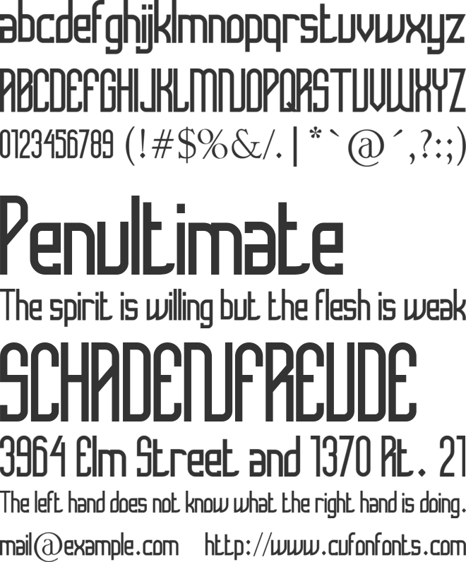 Femilia font preview