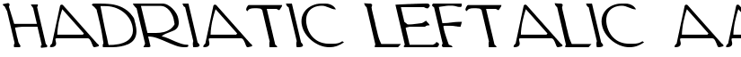 Hadriatic Leftalic font