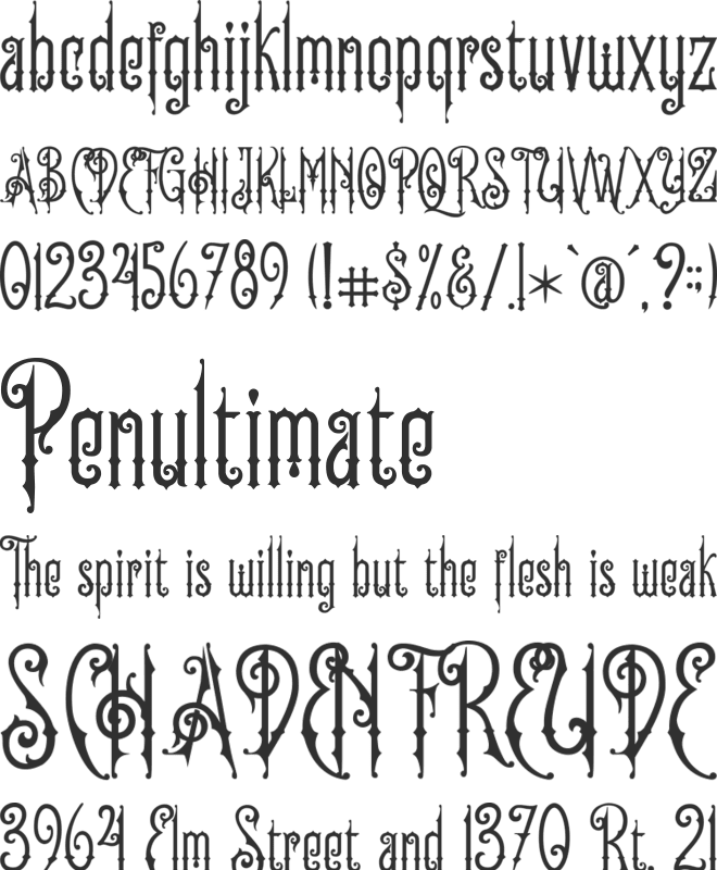 Old Finlander font preview