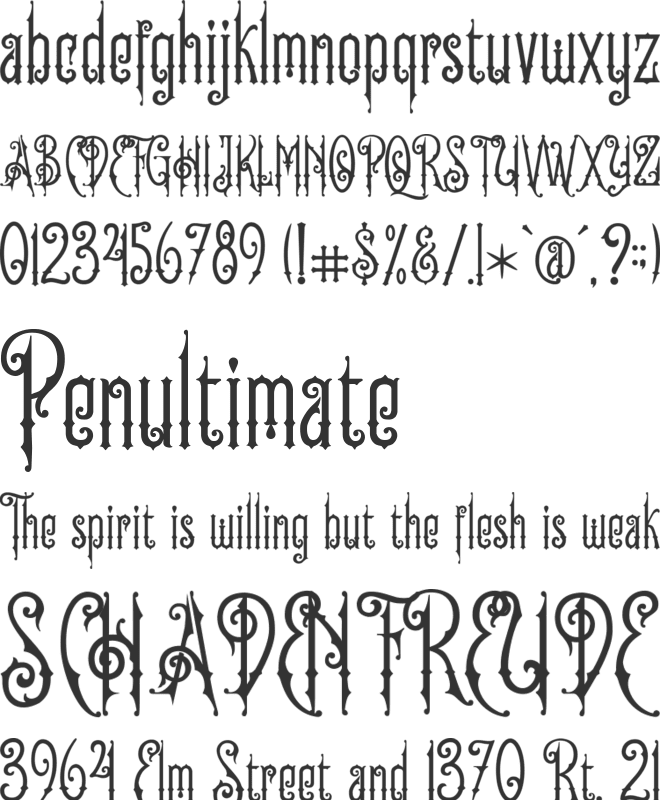 Old Finlander font preview