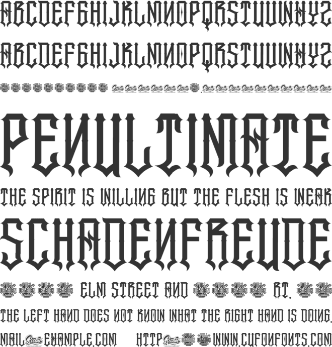 Malandro font preview